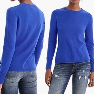 J Crew 100% Cashmere Electric Blue Sweater